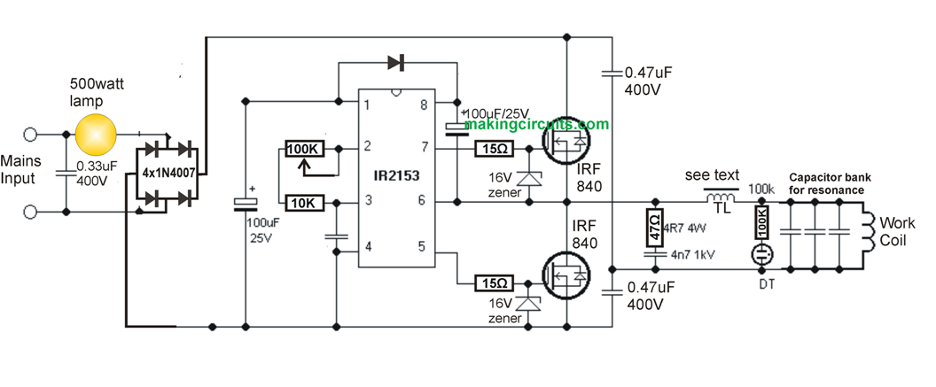 Simple Induction Heater Circuit