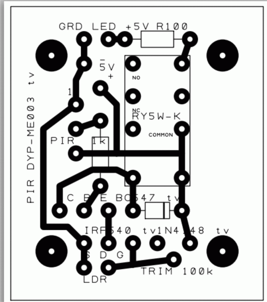 PIR Motion Sensor Circuit