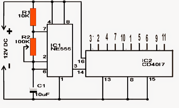 4017 chaser circuit