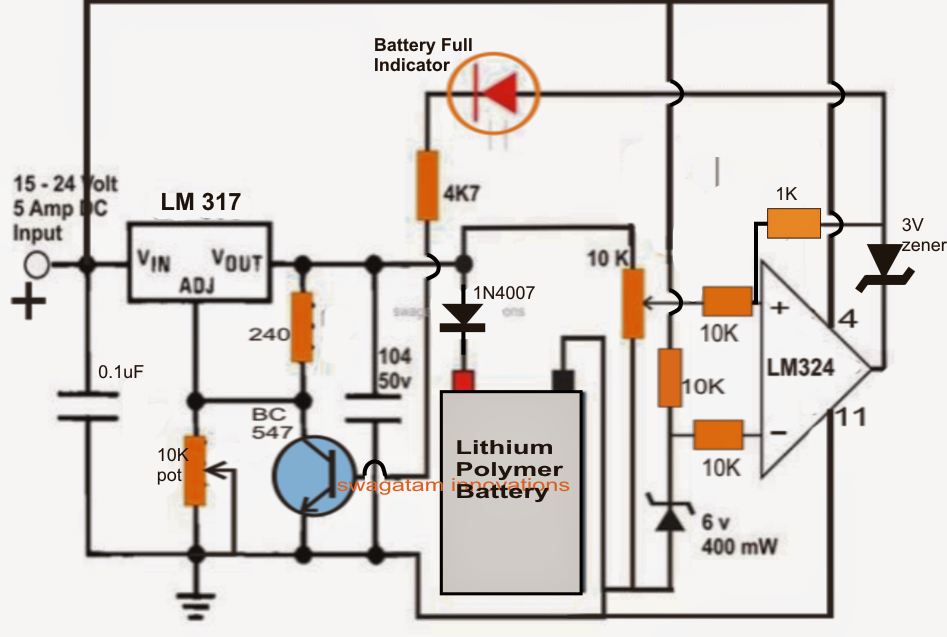 Lithium Battery Charger Circuit Diagram