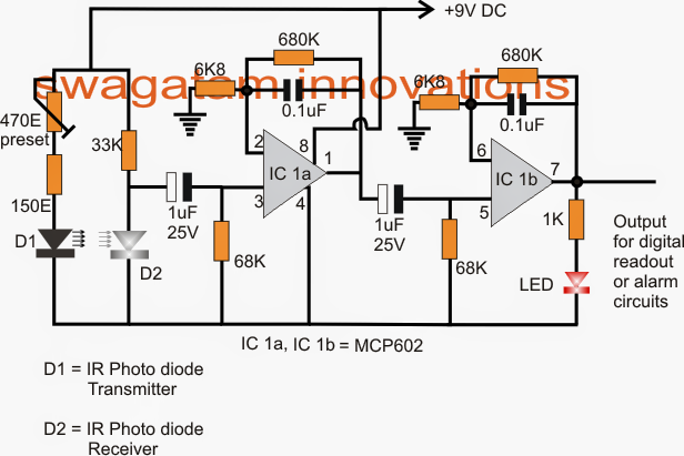 Heart rate LED indicator Circuit