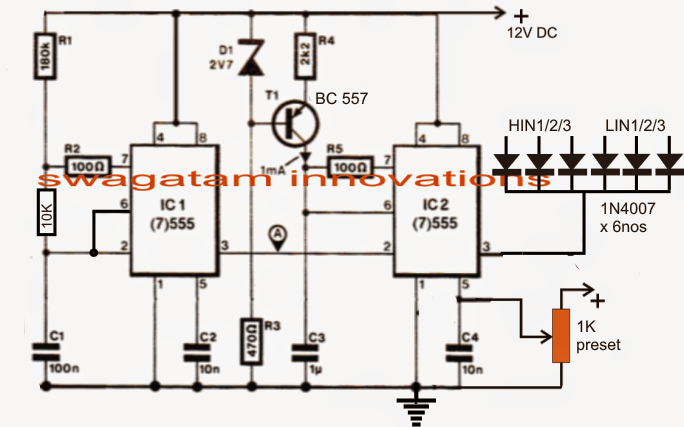 3 Phase Variable Frequency Drive Circuit