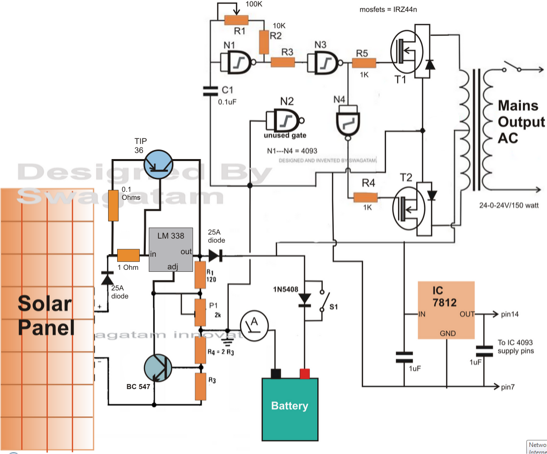 Simple Solar Inverter Circuits For Students