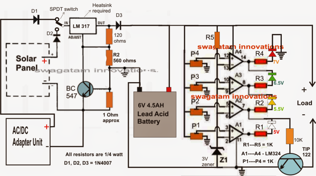 6.5V solar charger circuit