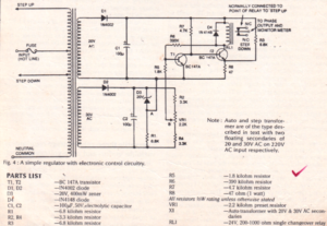 simple mains 220v voltage stabilizer circuit
