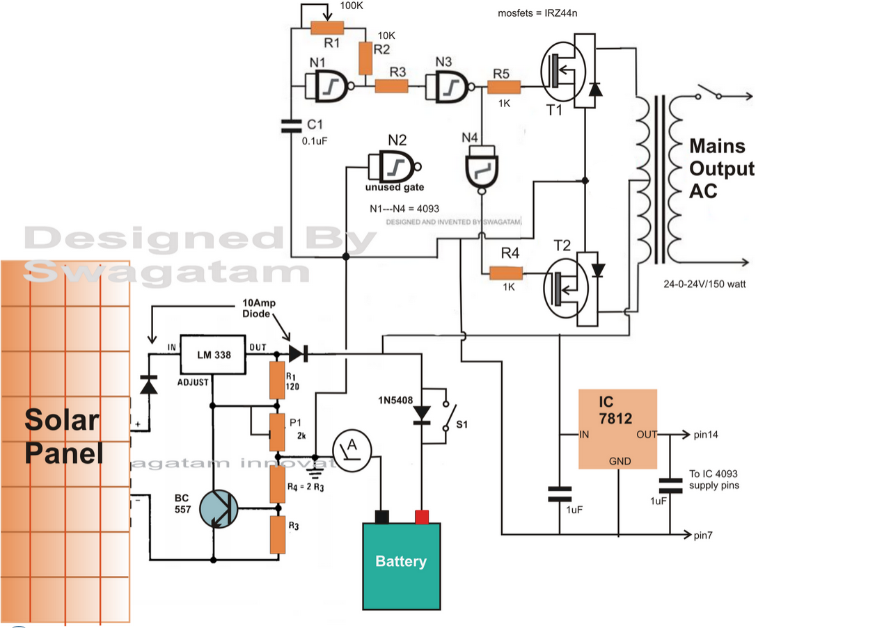 Simple Solar Inverter Circuits For Students