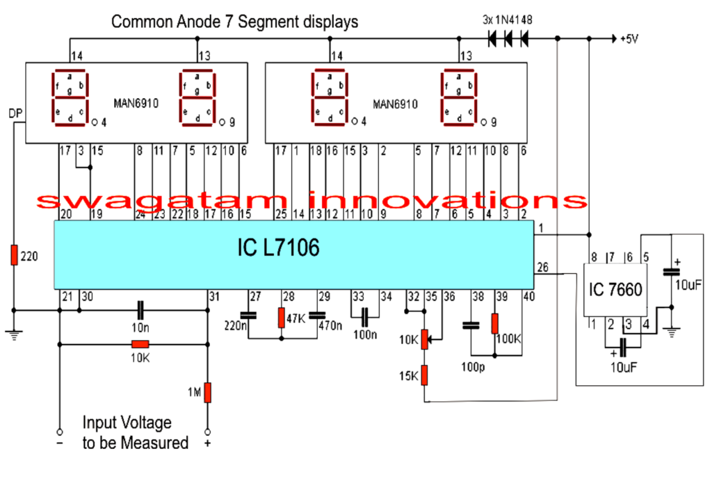 digital panel voltmeter circuit