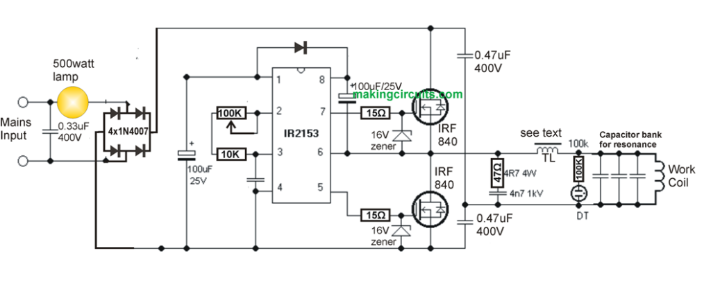 Electromagnetic Cooker Circuit Diagram