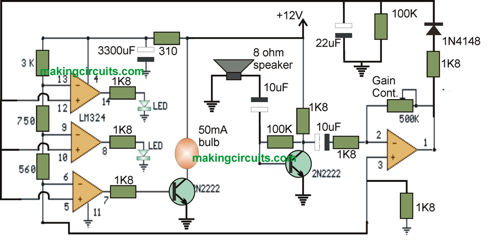 sound decibel meter circuit