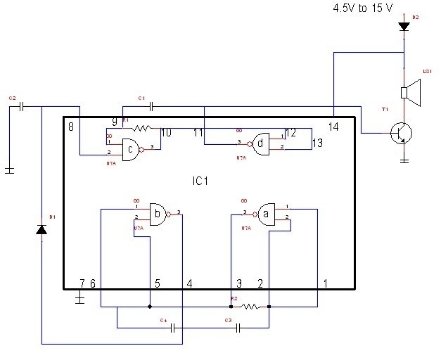 simple electronic siren circuit