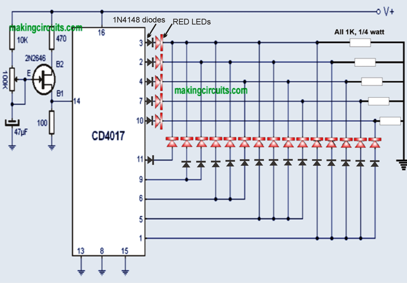 Car Chasing LED Arrow Turn Signal Indicator Circuit