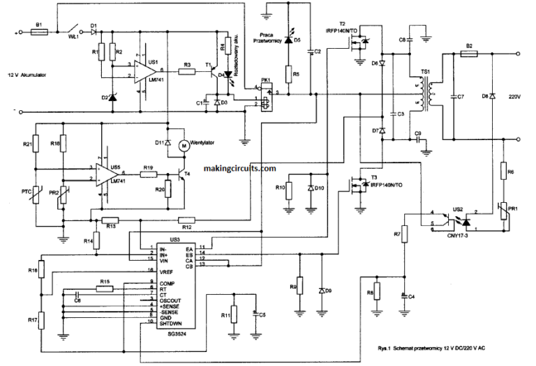 3 Easy SG3525 Inverter Circuits Explored