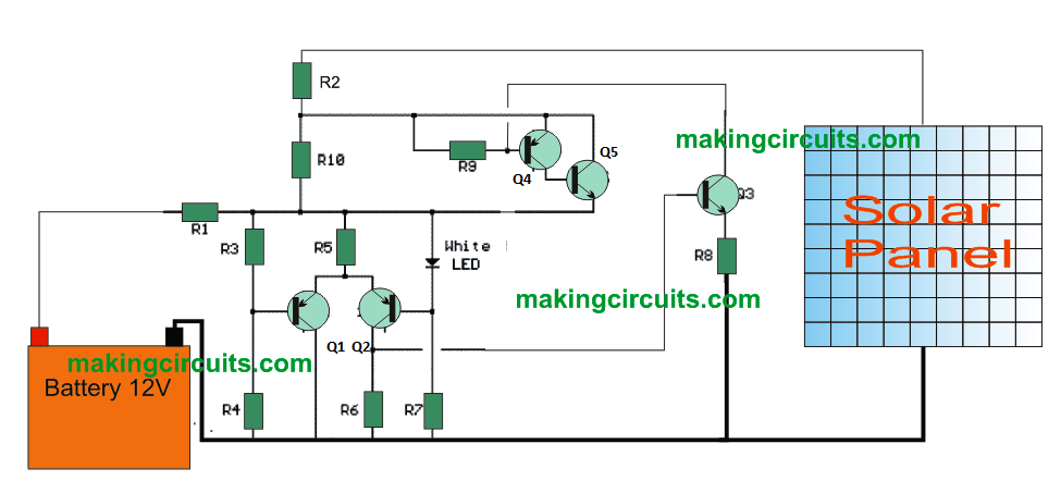 Simplest Low Drop Solar Charger Circuit