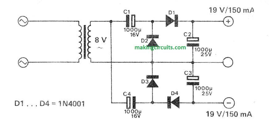 simple dual power supply circuit