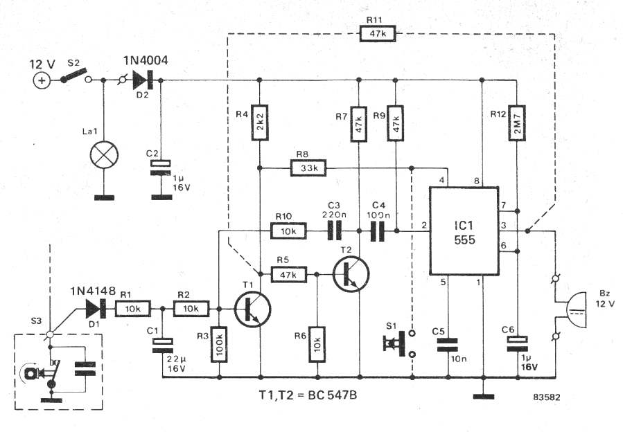 Car Lights ON Warning Circuit