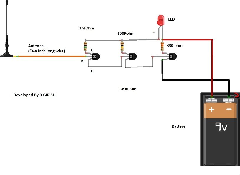 Non contact store voltage tester circuit