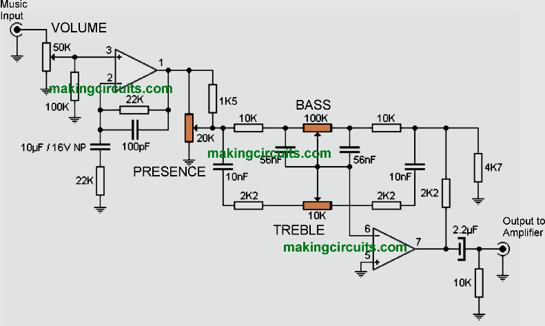 thumbnail image 2 of Motronix FC-28 Rev.2 Mono Tone Control Preamp W/ Volume, Bass, Treble (9-24VDC) 2 of 3