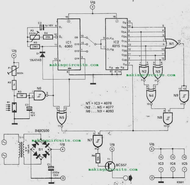 anti-burglar house light circuit