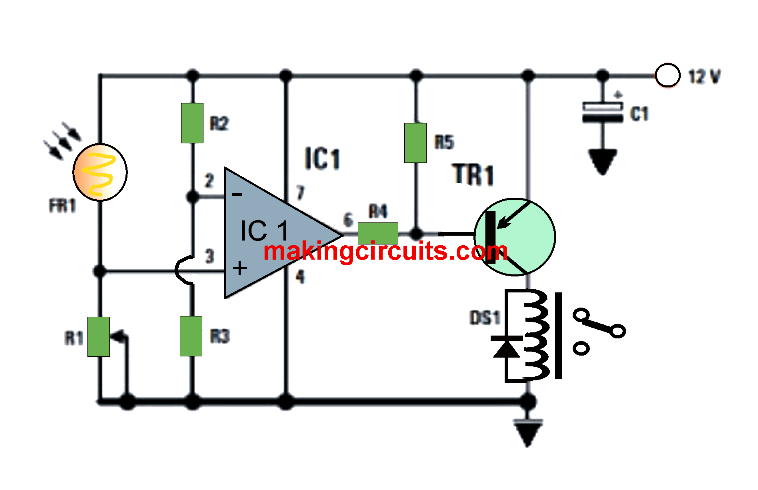 automatic darkness activated porch light circuit