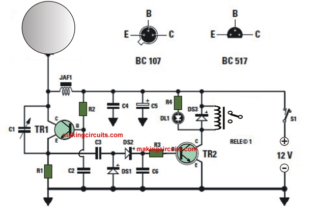 Capacitive Proximity Sensor Alarm Circuit