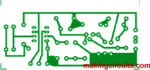 pcb layout for the metal detector circuit track side