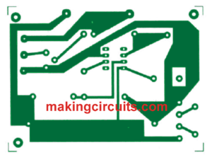 Automatic 12V Battery Charger Circuit PCB Layout track side