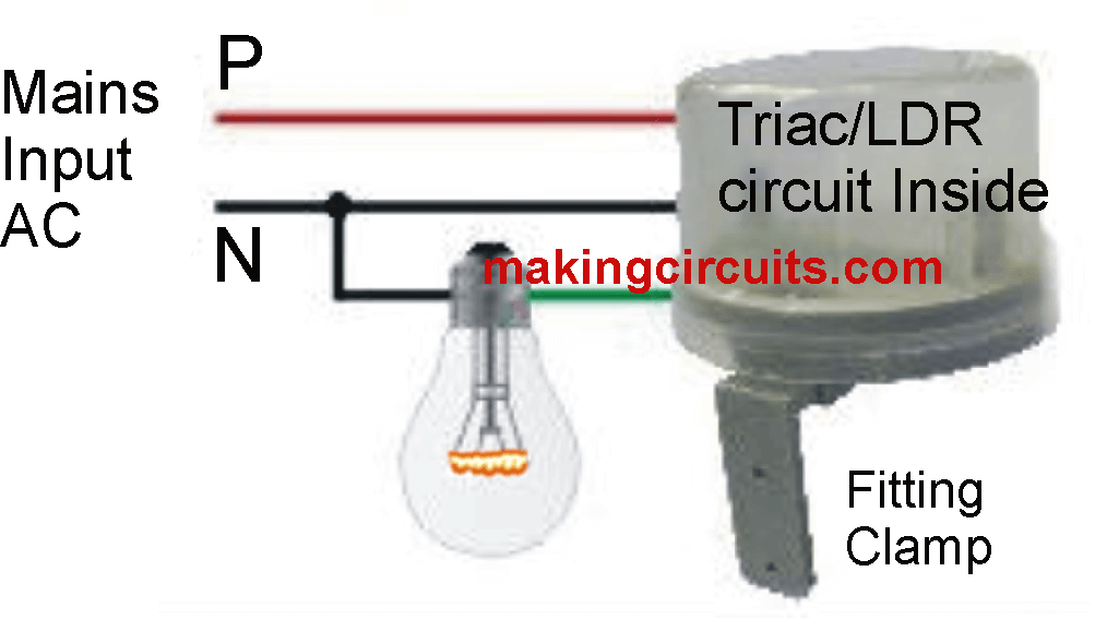 Day Night Activated Triac Switch Circuit