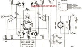 Bridged 120 watt amplifier circuit using TDA2030 IC