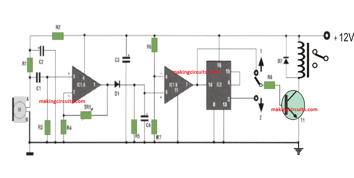 clap on/off switch circuit, clap switch using cd4017