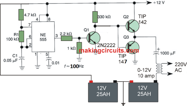 IC 555 Inverter Circuits