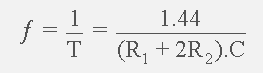 IC 555 frequency formula