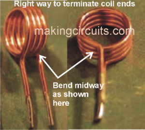 how to bend the coil leads
