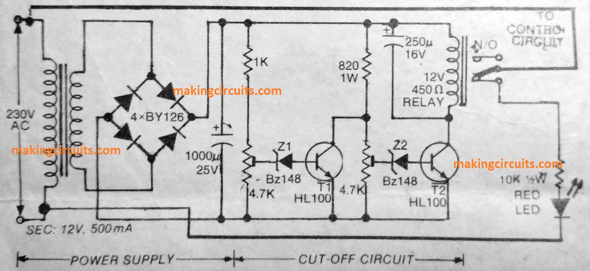 Simple 220V Over and Under Voltage Protection Circuit