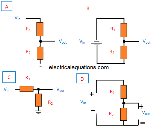 resistor potential divider voltage divider circuit