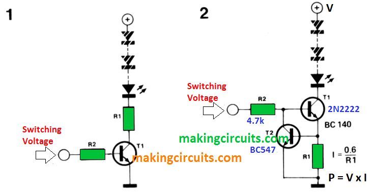 calculate LED current limiting resistor