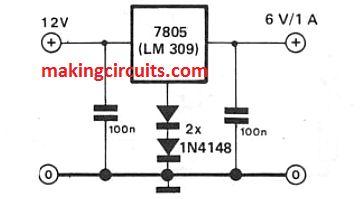 12 V To 6 V Converter Circuit