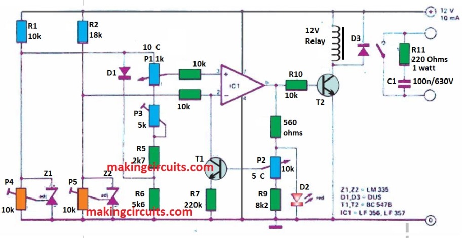 Differential Temperature Detector Switch