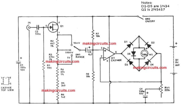 Millivoltmeter Circuit