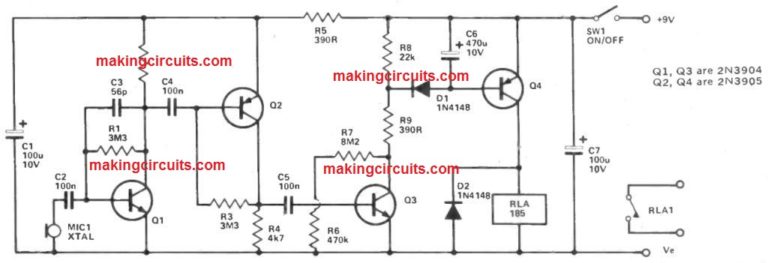 Sound Operated Switch Circuit