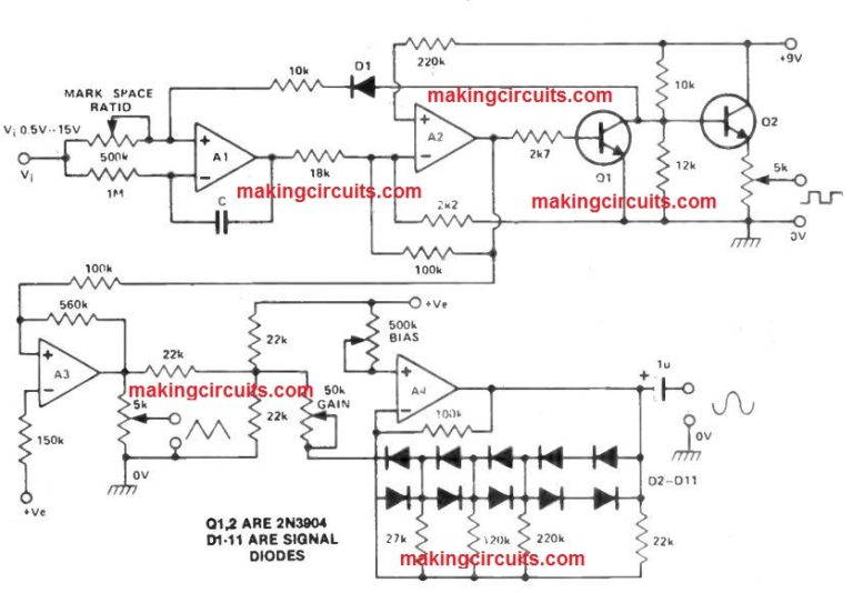 Simple Voltage Controlled Oscillator Circuit