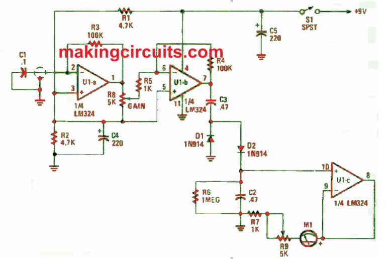 Simple Knock Detector Circuit