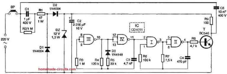 AC Grid Power Line Remote Control Circuit