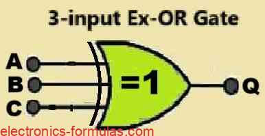 3-input Ex-OR Gate symbol