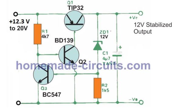 12 V Low Dropout Regulator Configuration