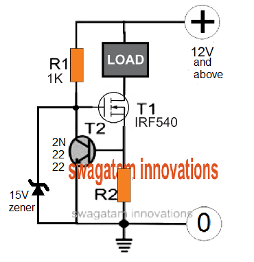 mosfet based constant current limit circuit diagram