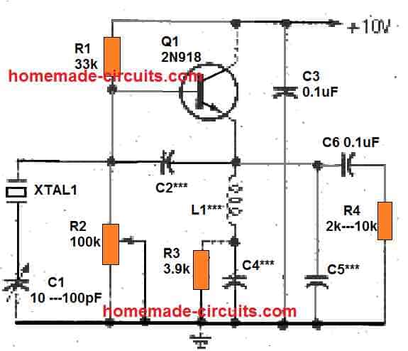 General Colpitts oscillator circuit