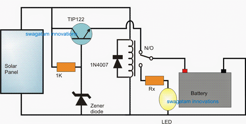 High Power Solar LED Garden Light Circuit