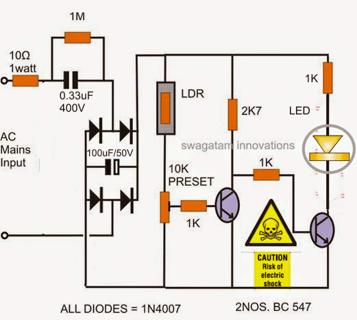 automatic night activated candle light circuit