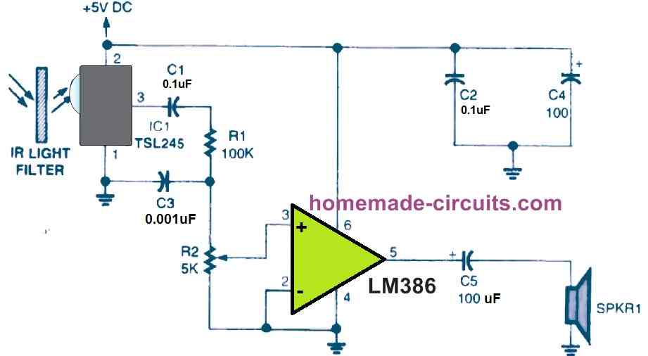 light dependent tone generator circuit