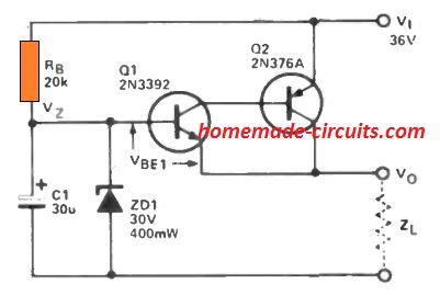 Soft Start Low-Drop Transistor Regulator